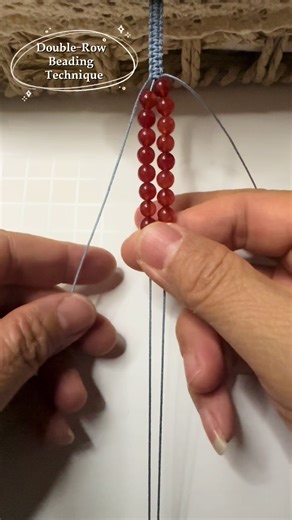 Handmade Macramé Bracelet Tutorial with Double-Row Beads