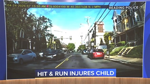 Child hit by car while walking to school in Reading; driver sought