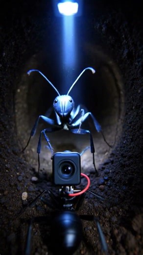 Ant POV: Simulated Micro Camera Journey Inside an Underground Colony