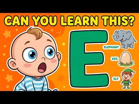 The Letter E Song 🐘 | Learn ABC | Educational Song for Toddlers & Babies