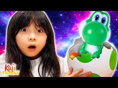 Emma & Kate Open the NEW Hatchin' Yoshi Egg Toy!