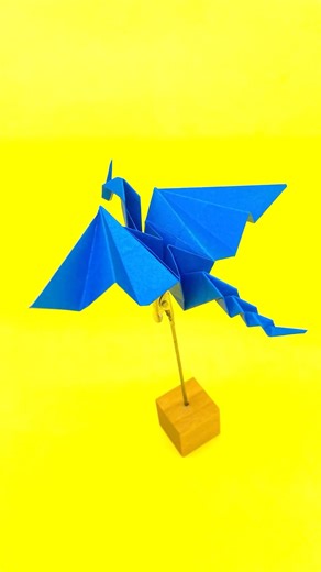 折り紙 羽ばたくドラゴンの簡単な作り方【9作品目】～How to make an easy origami flapping dragon～
