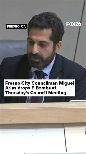 FOX26 News on X: "Fresno City Councilman Miguel Arias interrupted today's council meeting to drop a couple of F-bombs toward President Trump and pedophiles. https://t.co/QxlCqz5gtW" / X