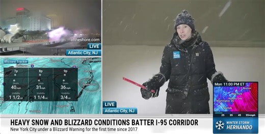 With nearly 40 million people under blizzard warnings, Winter Storm Hernando is expected to cause major travel disruptions across the I-95 corridor. Watch Stephanie Abrams report from Atlantic City, New Jersey: | The Weather Channel