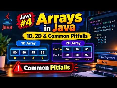 Arrays in Java - 1D, 2D & Common Pitfalls | Java Fundamentals #4 | Java #4