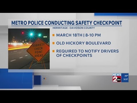 Metro police conducting safety checkpoint in Hermitage