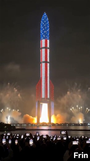 UNBELIEVABLE 3D Rocket Launch Light Show! 🚀🤯