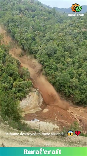 ULTIMATE Landslide Disaster! 😱 Witness the Terrifying Power of Nature! #nature #disaster #shocking
