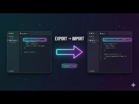 JavaScript Modules for Beginners (Export & Import in 2 Minutes)