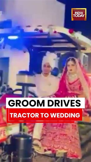 VIRAL VIDEO | Groom Drives Tractor To Wedding In Viral Rural Baraat From Raebareli #viral #wedding