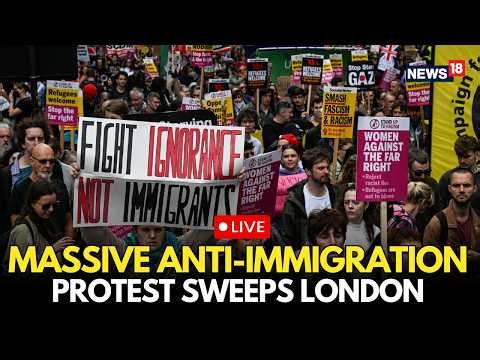 London Protests LIVE: Tens of Thousands March for Nakba Day & Anti-Immigration Rally | UK Chaos