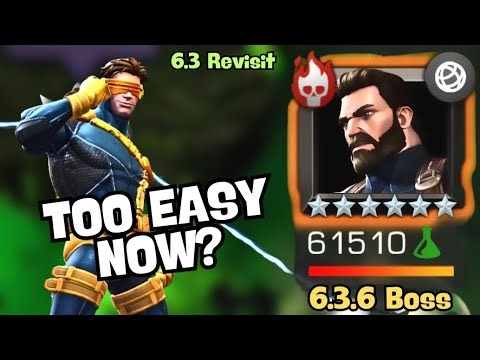 6 STAR CYCLOPS VS CAPTAIN AMERICA BOSS - ACT 6 REVISIT | MCOC