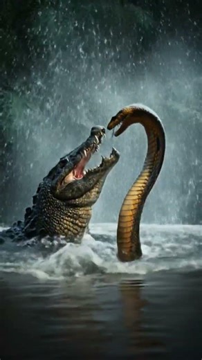 🐍 Snake vs Crocodile Deadly Battle | Jungle River Fight 😱#shots