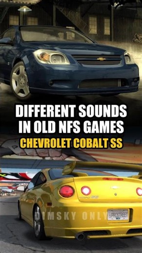 Differences Engine Sound of Chevrolet Cobalt SS in NFS Games 🔥 #shorts #nfs #needforspeed #nfsmw