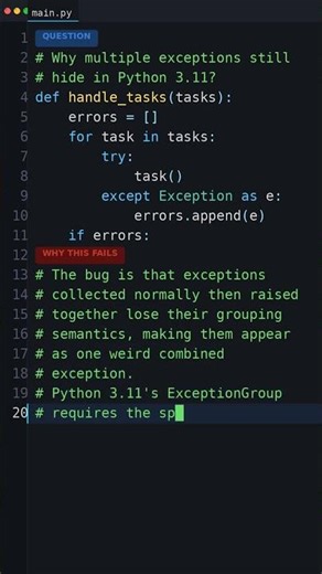 Your Python Is Too Slow: Why multiple exceptions still hide in Python 3.11?