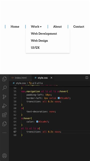 CSS Dropdown Hover Menu in 60 Seconds!