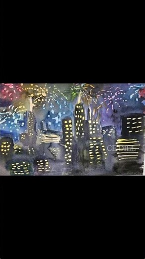 How to Paint Fireworks in Watercolor 🎇