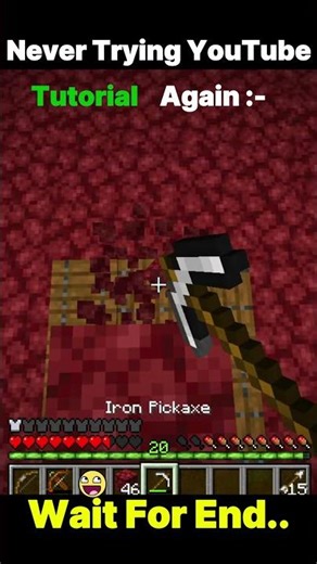 Never Following a Minecraft Tutorial Again 💀 #gaming #minecraftfunny #funny