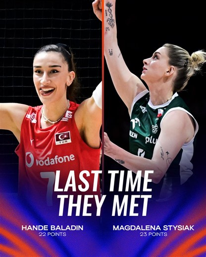 #VNL2026: BACK FOR ANOTHER ROUND 🇹🇷🇵🇱Last time they met in #VNL2025, Türkiye and Poland went all the way to five sets 🤯Türkiye came out on top in a five-set thriller, with Hande Baladin 🇹🇷 leading the team with 22 points, while Magdalena Stysiak 🇵🇱 led all scorers with 23 for Poland 🔥Now, they open this week’s Osaka Round with another big one 👀📺 Watch Türkiye vs Poland LIVE on VBTV: https://t.co/vrAnnE9gEj🗓️ July 8 | 3:00 AM GMT🏐 #BePartOfTheGame #Volleyball