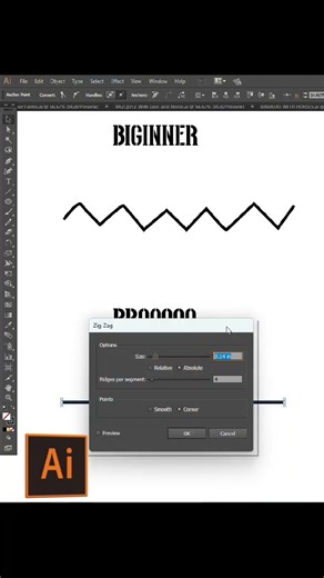 How to use Zigzag Trick in Adobe Illustrator #rabtgroup #youtube #adobeillustrator #adobe #tricks
