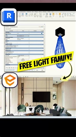 Download Free Light Family | Enscape Light Management #revit #enscape3d #architecture