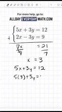 Elimination method made easy!
