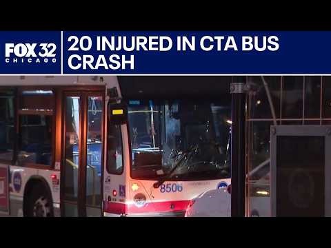 20 injured in CTA bus crash