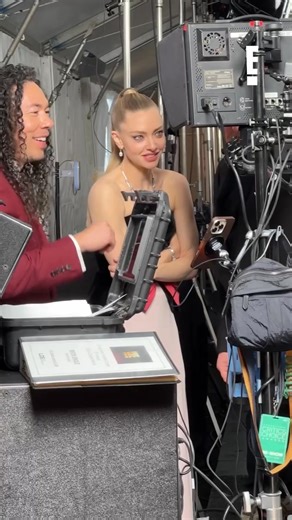 When the #Glambot is just too glam. 😂 Amanda Seyfried and Michael Chernus arrive at the #CriticsChoice Awards. #AwardsSeason | E! News