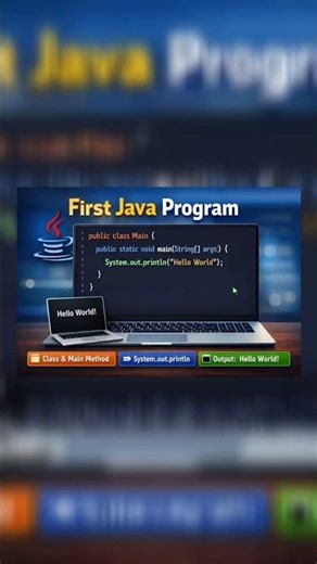 Java First Program | Hello World Explained for Beginners 🚀