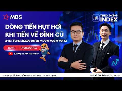 DÒNG TIỀN HỤT HƠI KHI TIẾN VỀ ĐỈNH CŨ | THEO DÒNG INDEX 22.04.2026