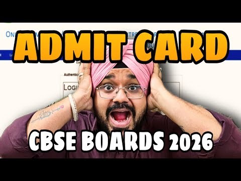 CBSE ADMIT CARD 2026 UPDATE😟|| CBSE CLASS 10/12 BOARDS 2026 NEWS😡
