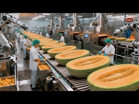 The SECRET Inside a 500-Ton Honeydew Juice Factory: Hypnotic Industrial Processing (Full Process)