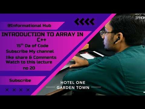 introduction to an array | 15 Day of Code | #array #2d