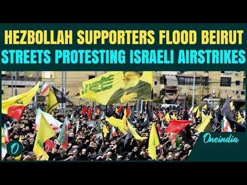 Hezbollah RALLY In Lebanon: Hundreds Gather In Beirut Waving Flags, PROTEST Israel-Lebanon Talks