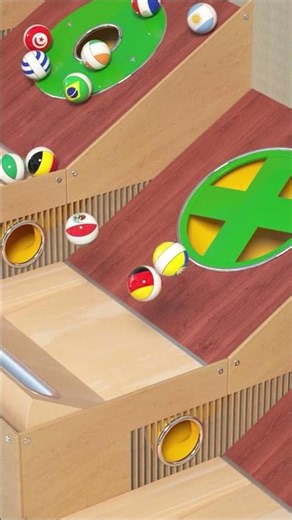 Oddly Satisfying Marble Ramp Run 🌀 #asmr #marblerun #shorts