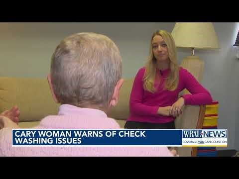 Cary woman warns of check washing issues