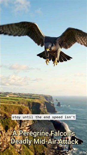 The Falcon Strikes at 200 MPH #shorts #wildlife #nature #falcon #pigeon