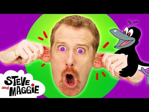 Body Parts for Kids with Steve and Maggie | Halloween Finger Family & Chocolate Surprise
