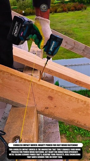 Cordless Impact Driver: Mighty Power for Fast Wood Fastening! #innovation #worktool #process