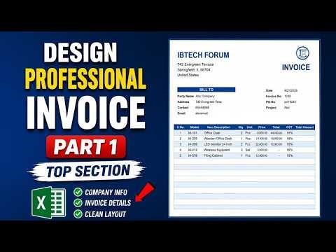 Create a Professional Invoice in Excel | Easy & Clean Design