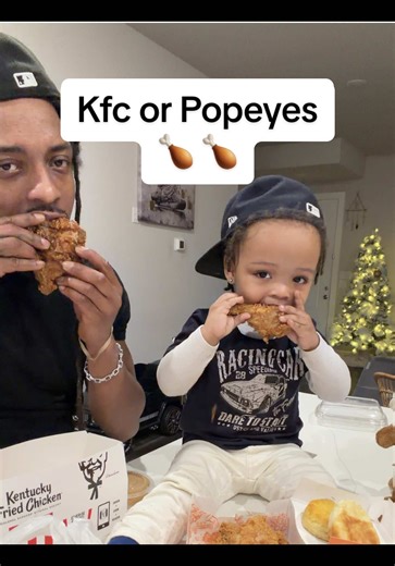 Peekaboo we got chicken from @KFC and @Popeyes who yall think got better food 🍗 🍗