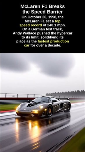 McLaren F1 Breaks the Speed Barrier