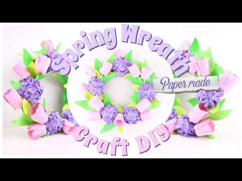 DIY Spring Flower Wreath 🌸 | Foam Paper Flower