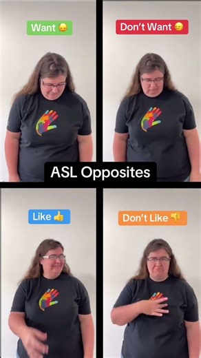 How to sign Want, Don't Want, Like, Don't Like in ASL | Beginner ASL Opposites