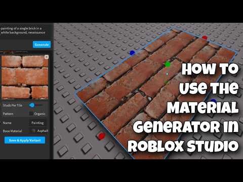 How to Use the Material Generator in Roblox Studio