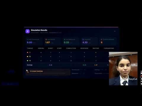 Real-Time Multi-Threading Simulator | CPU Scheduling & Synchronization | Demo + Explanation