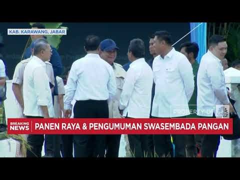 Prabowo Tiba di Karawang, Tinjau Proses Tanam & Panen Padi