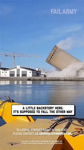 demolished buildings are so unpredictable... 🤪 🤣 #demolition #implosion #propertydamage #cctv #workfail #epicfail #fail | FailArmy