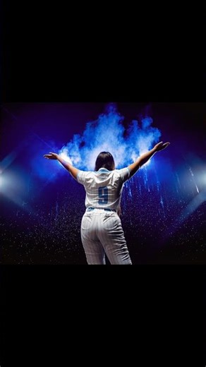 Like LeBron! The chalk throw pic was it!! Softball media day photoshoot.