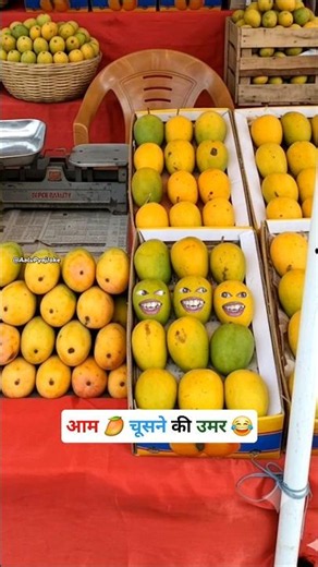 आम 🥭 चूसने की उमर 🐒 #funny #thetharpuns #aalupyajjoke #comedy #mango